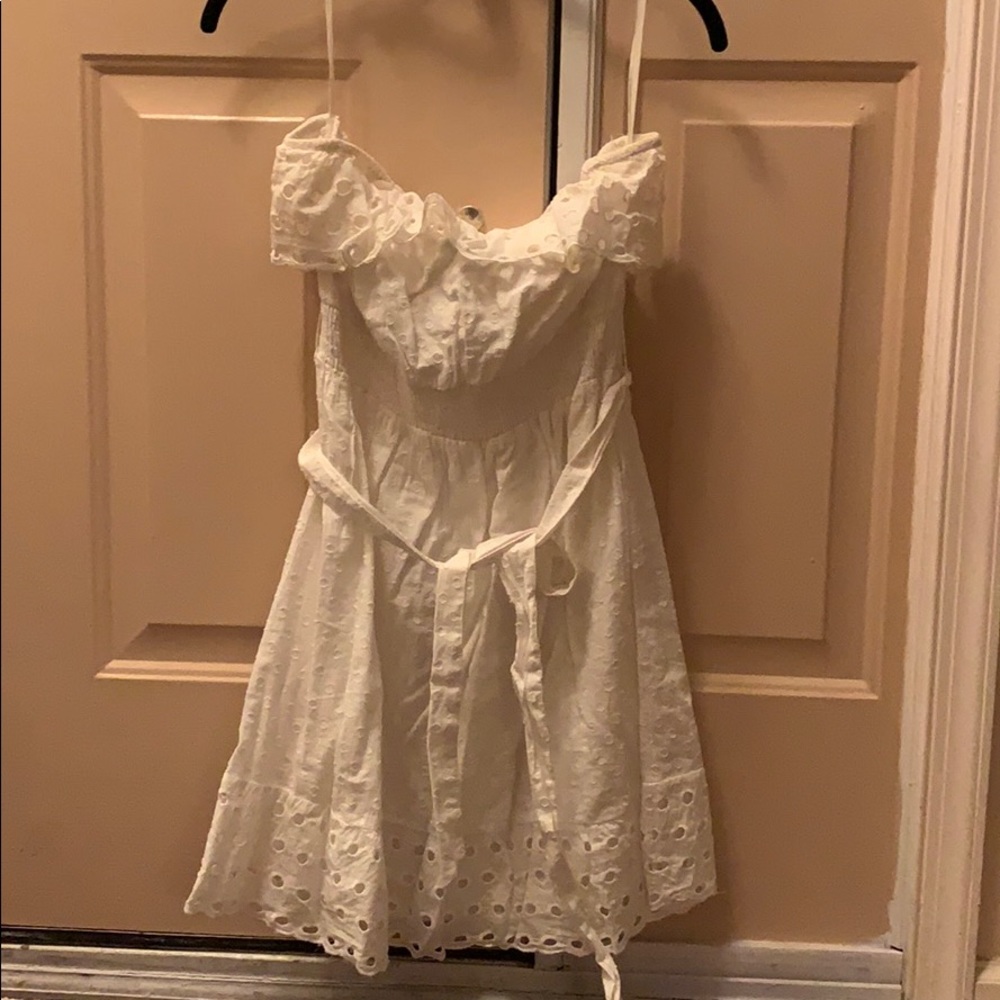 White eyelet dress